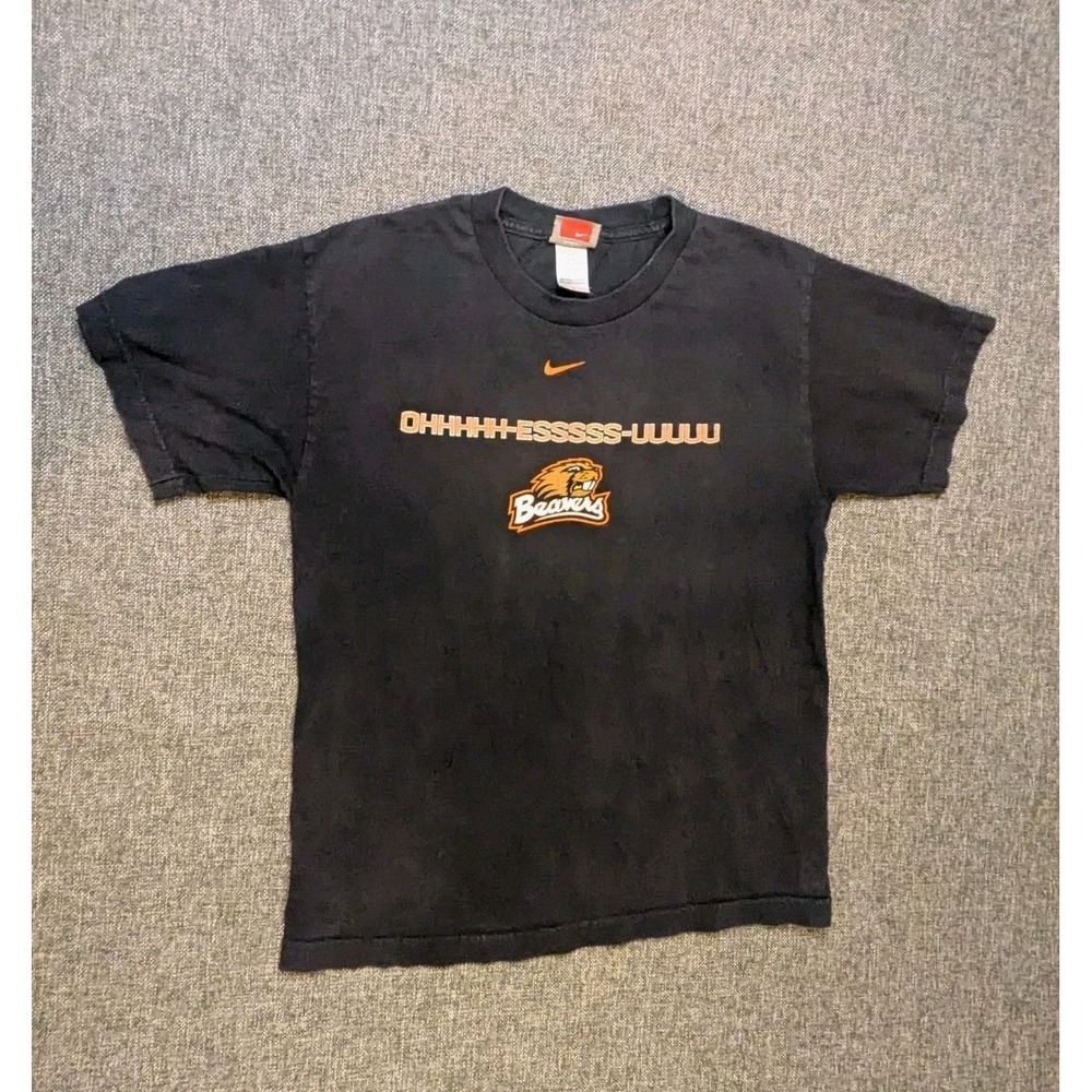 Vintage Y2K Nike Team Oregon State Beavers Youth Large T Shirt NCAA Football Tee